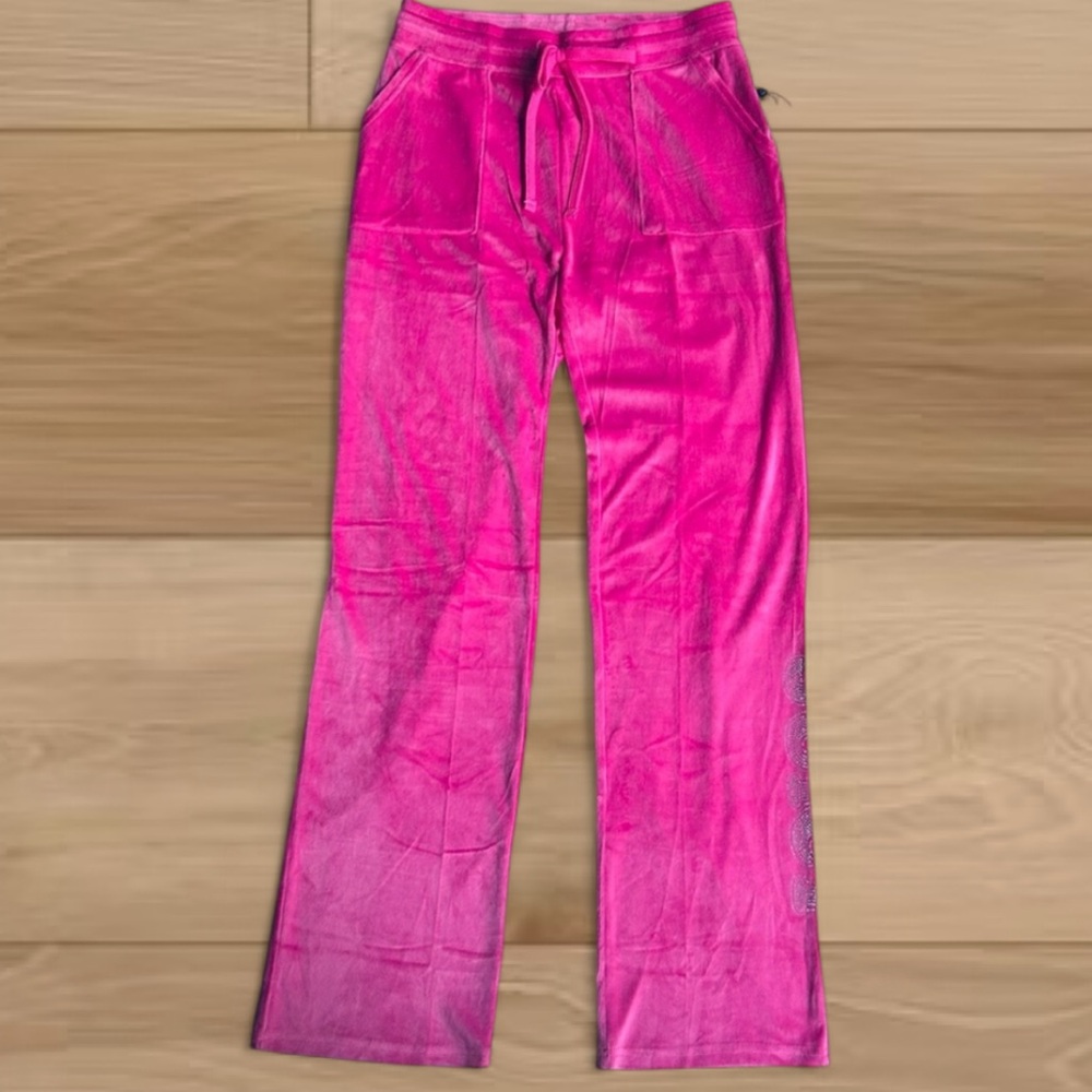 *SOLD*💎 Juicy Couture Rhinestone Logo Velvet Fleece Pants NWT - Picture 4 of 10